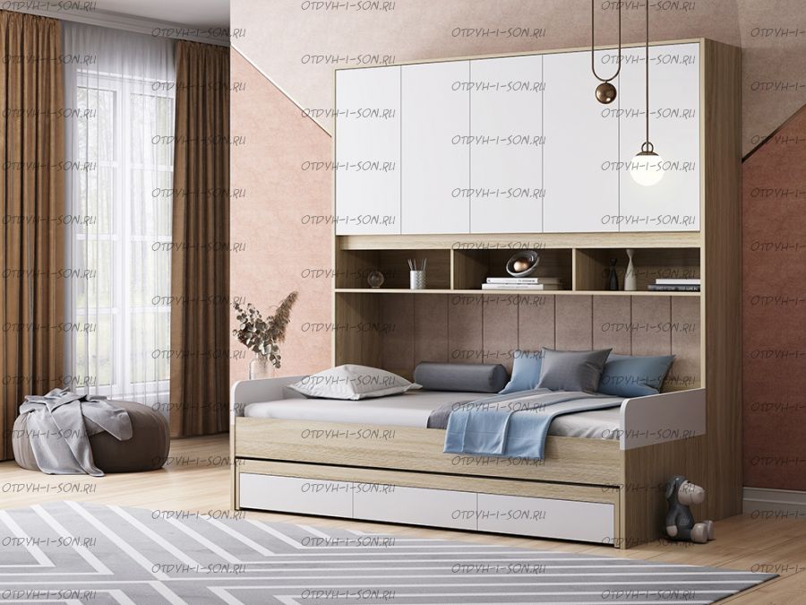 Кровать с антресолью Дельта Нэкст 21.04 (120х200)