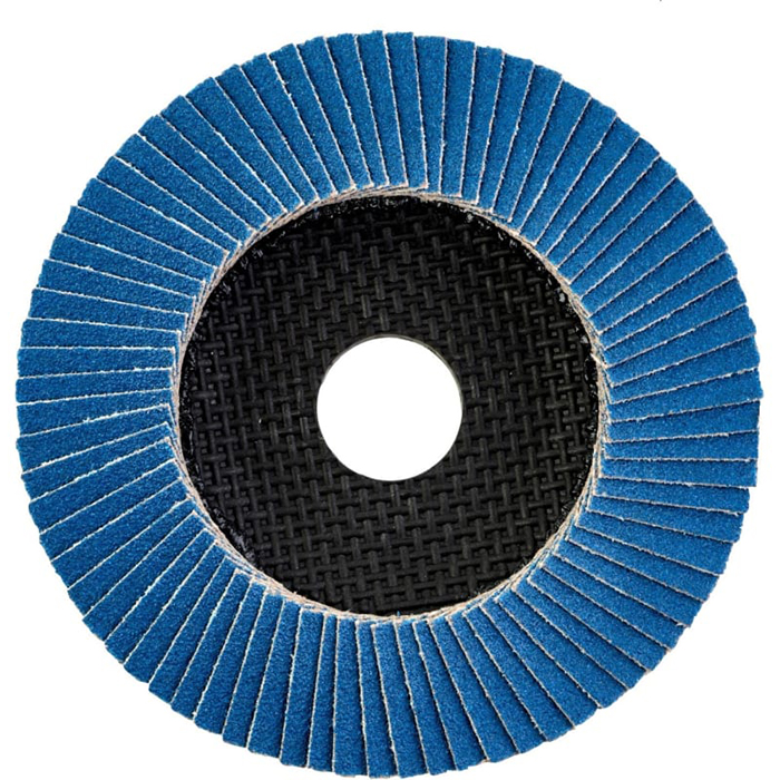 Abraform Круг лепестковый угловой, цирконат 100%, 125мм. х 22мм., P80