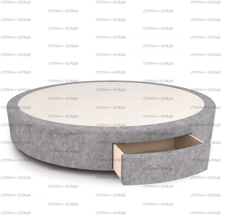 Кровать круглая без спинки Диана ММ30 с двумя ящиками