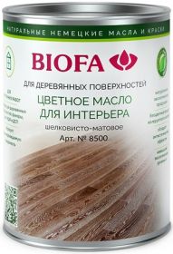 Цветное Масло для Интерьера Biofa 8500 10л Бесцветный Шелковисто-Матовое для Внутренних Работ / Биофа 8500.