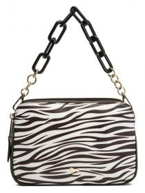 Кожаная сумка Labbra L-HF4058 black-white/khaki/sand