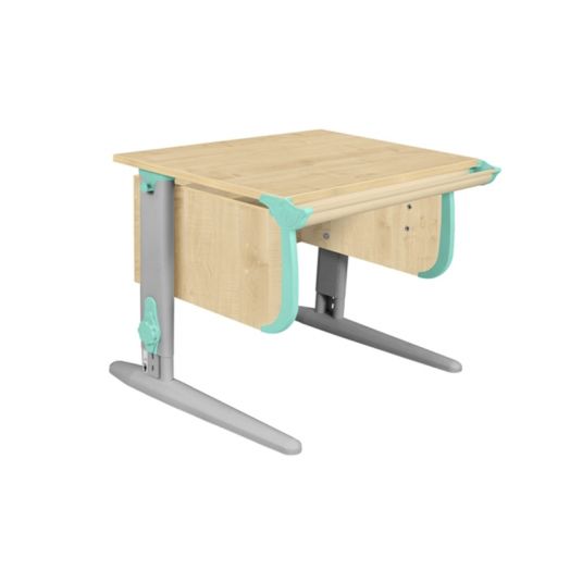 ДСУТ24-1-1 Растущая парта одноместная (ЛДСП клён, опора серый)