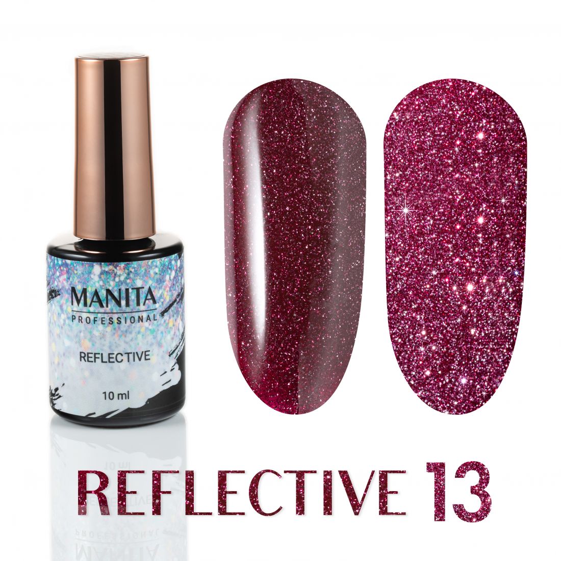 Гель лак MANITA PROFESSIONAL "REFLECTIVE" светоотражающий №13 (10 мл)