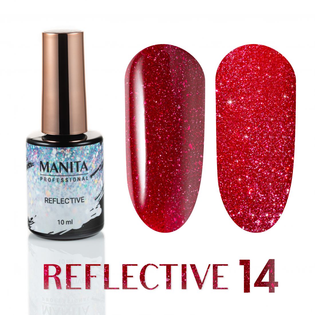 Гель лак MANITA PROFESSIONAL "REFLECTIVE" светоотражающий №14 (10 мл)