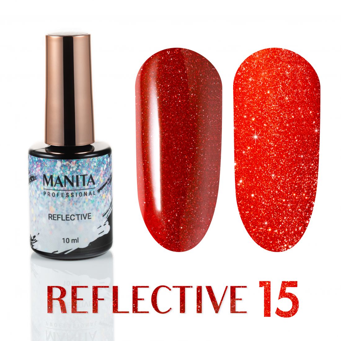 Гель лак MANITA PROFESSIONAL "REFLECTIVE" светоотражающий №15 (10 мл)