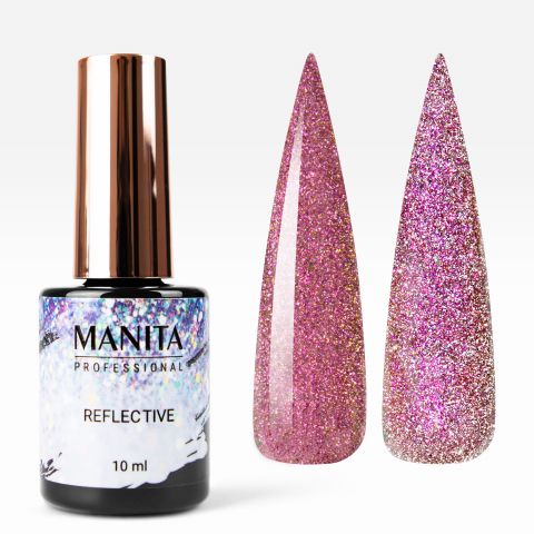 Гель лак MANITA PROFESSIONAL "MULTICHROME REFLECTIVE" светоотражающий с хлопьями юки №01 (10 мл)