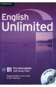 English Unlimited. Pre-intermediate. Self-study Pack. Workbook with DVD-ROM / Baigent Maggie, Robinson Nick, Cavey Chris