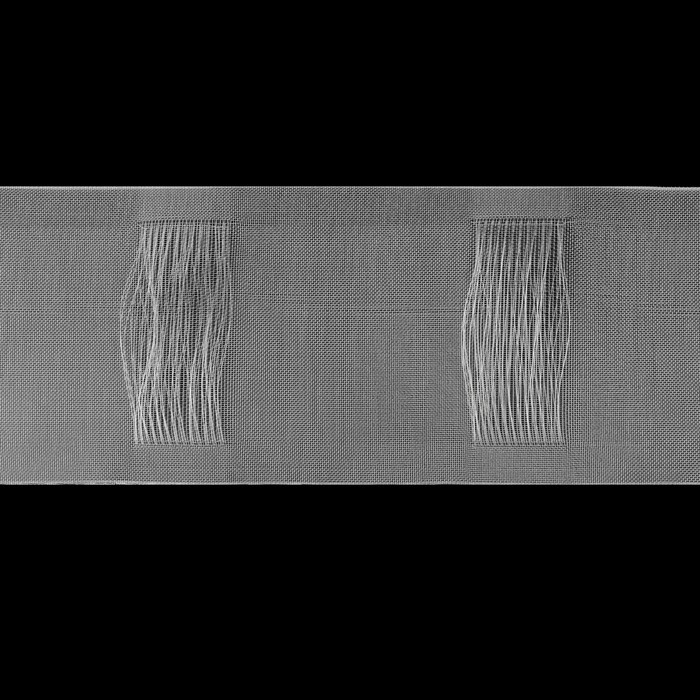 Шторная лента трубная, органза, 10 см, 50 ± 1 м, цвет прозрачный