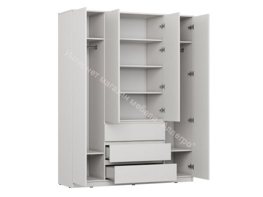 Шкаф "Сити" ШР-4 с ящиками (Белый)