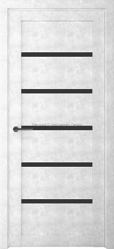 Дверь межкомнатная Экошпон Вена стекло графит бетон светлый бетон темный