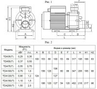 Насос (0,37кВт 220B 8,5 м3/ч h 6м в.ст.) Mayer Schwimmbad LX TDA50