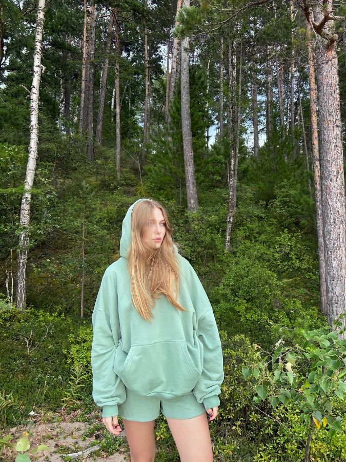 Худи оверсайз полынь