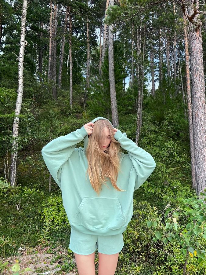 Худи оверсайз полынь