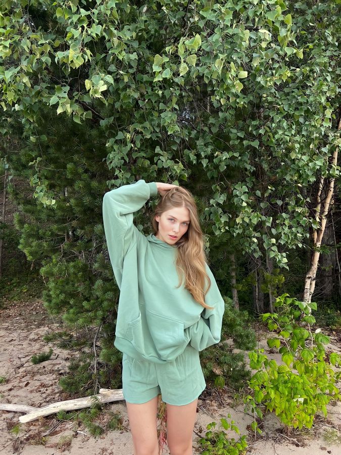Худи оверсайз полынь