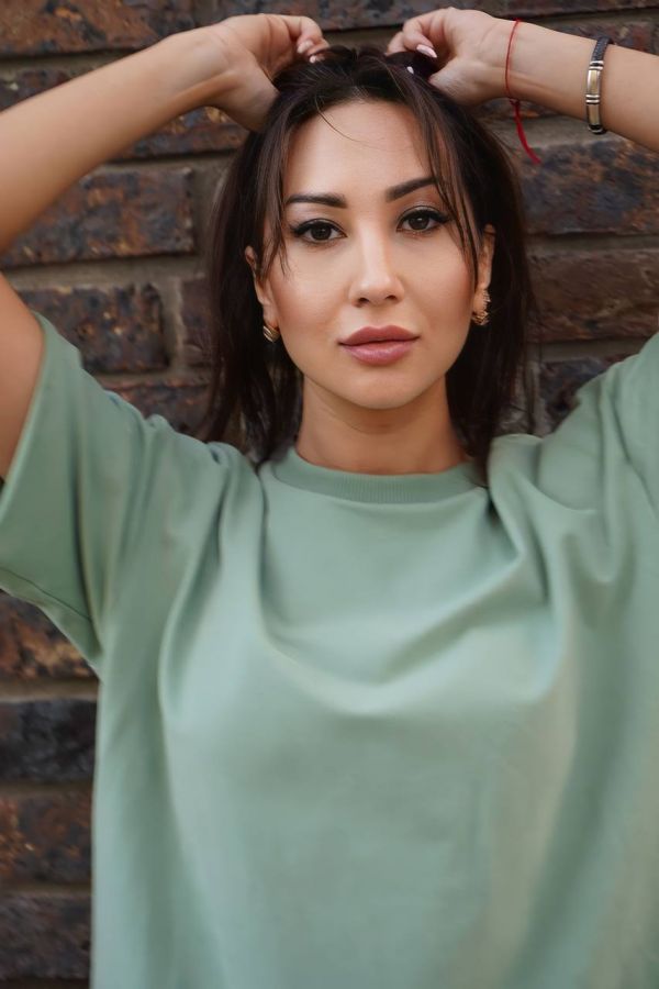 Футболка оверсайз полынь