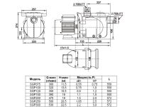 Насос (0,75кВт 220B 13,2 м3/ч h 8м в.ст.) Mayer Schwimmbad LX SGP100