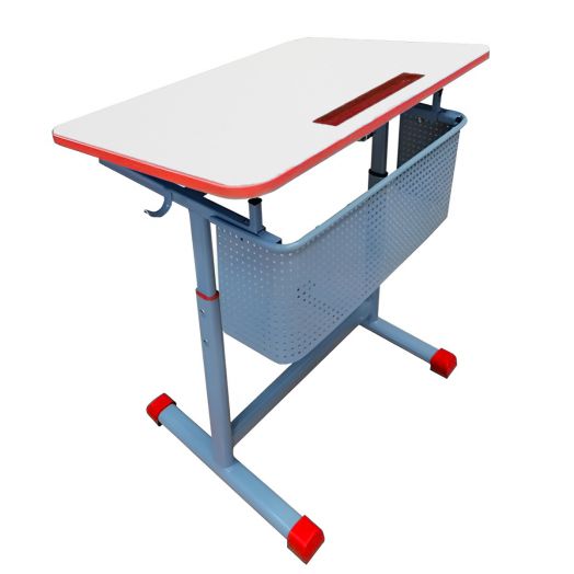 ЛСОШ-12 Стол ученический 1-местный регулируемый по высоте и наклону столешницы (ЛДСП Белый)