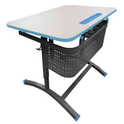 ЛСОШ-17 Стол ученический 1-местный регулируемый по высоте и наклону столешницы (ЛДСП Белый)