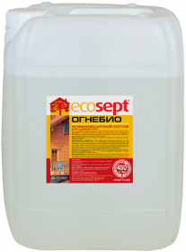 Огнебиозащита для Древесины Ecosept Огнебио 20кг 2-я Группа Защиты, Бесцветный, Красный / Экосепт Огнебио.