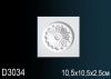 Капитель Пилястры Perfect D3034 10.5x10.5x2.5 см /Перфект.