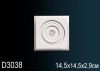 Капитель Пилястры Perfect D3038 14.5x14.5x2.9 см /Перфект.