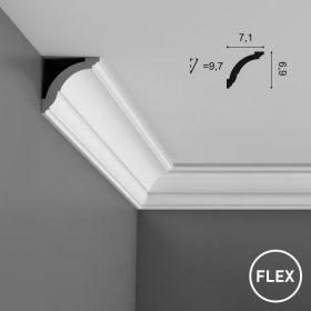 Карниз Гибкий Orac Decor CX100F Д200xШ7.1xВ6.9 см Лепнина из Дюрополимера / Орак Декор.