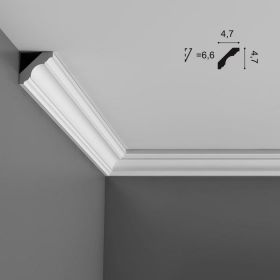 Карниз Гладкий Orac Decor С215 Д200xШ4.7xВ4.7 см Лепнина из Полиуретана / Орак Декор.