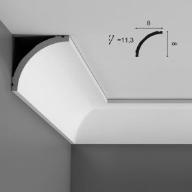Карниз Гладкий Orac Decor С240 Д200xШ8xВ8 см Лепнина из Полиуретана / Орак Декор.