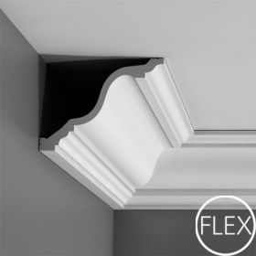Карниз Гибкий Orac Decor С334F Д200xШ19.6xВ15 см Лепнина из Полиуретана / Орак Декор.