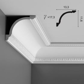 Карниз с Орнаментом Orac Decor С216 Д200xШ13.3xВ11.6 см Лепнина из Полиуретана / Орак Декор.