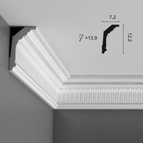 Карниз с Орнаментом Orac Decor С304 Д200xШ7.2xВ12.2 см Лепнина из Полиуретана / Орак Декор.