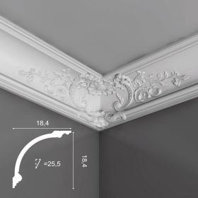 Карниз с Орнаментом Orac Decor С338В Д200xШ18.4xВ18.4 см Лепнина из Полиуретана / Орак Декор.
