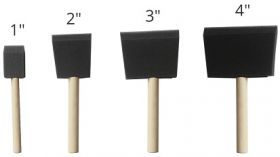 Кисть Поролоновая с Деревянной Ручкой Набор (4шт) Stmdecor WT30P (1"/2"/3"/4").