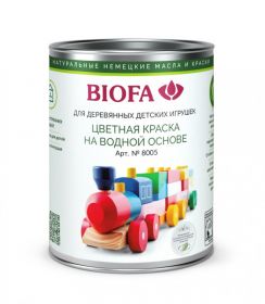 Краска для Деревянных Игрушек Biofa 8005 0.125л 8005-01 Желтый Шелковисто-Матовая / Биофа.