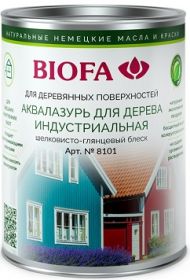Аквалазурь для Дерева, Индустриальная Biofa 8101 10л Бесцветная Шелковисто-Глянцевый Блеск / Биофа 8101.