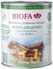 Лазурь для Дерева Biofa 1075 10л Бесцветная Шелковисто-Матовая / Биофа 1075.