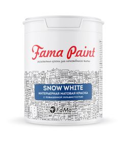 Краска Fama Paint Snow White 2.2л Попури FT3A-123 Водно-Дисперсионная Акриловая Матовая для Внутренних Работ / Фама.