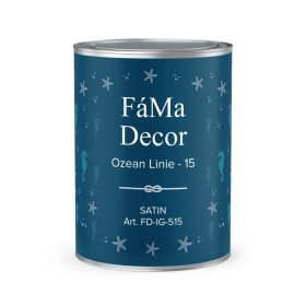 Краска Fama Decor Ozean Linie-15 0.375л Белая Полуглянцевая Интерьерная для Внутренних Работ / Фама.