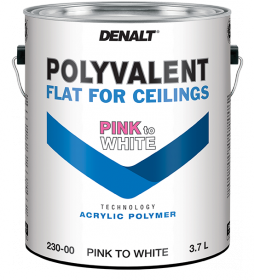 Краска для Потолков с Индикатором Denalt 230-00 Polyvalent Flat For Ceiling 3.78л Ультраматовая, Белая.