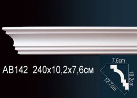 Карниз Потолочный Perfect AB142 Д240xШ7.6xВ10.2 см /Перфект.