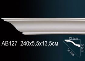 Карниз Потолочный Perfect AB127 Д240xШ13.5xВ5.5 см /Перфект.