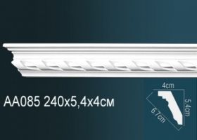 Карниз Потолочный Perfect AA085F Гибкий Д240xШ4xВ5.4 см /Перфект.