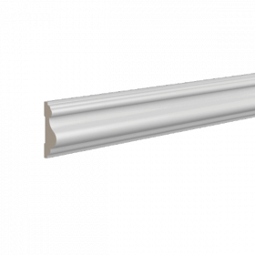 Молдинг Ultrawood U 0002 p ( Белый-Крашенный) Д2000хВ45хТ14 мм / Ультравуд.