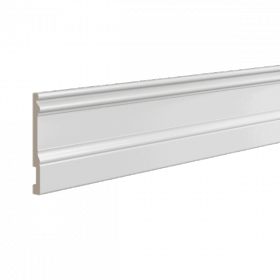 Плинтус Ultrawood Base 0002 p ( Белый-Крашенный) Д2000хВ133хШ14 мм / Ультравуд.