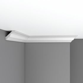 Плинтус Потолочный Гладкий Decomaster 96610 В55хШ58хД2400 мм / Коска.