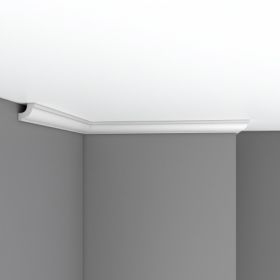 Плинтус потолочный гладкий Decomaster 96123F В30хШ30хД2400 мм / Декомастер.