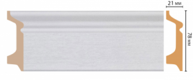 Плинтус напольный Decomaster D122-70ДМ В78хШ21хД2400 мм / Декомастер.