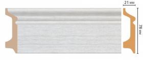 Плинтус напольный Decomaster D122-1070ДМ В78хШ21хД2400 мм / Декомастер.