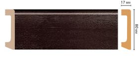 Плинтус Напольный Decomaster D235-433ДМ В80хШ17Д2400 мм / Декомастер.