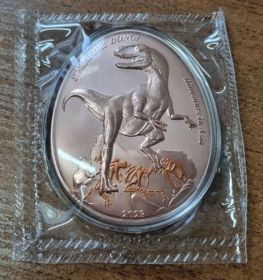 Самоа 20 центов "Динозавры в Азии. Синраптор" 2023 год Proof